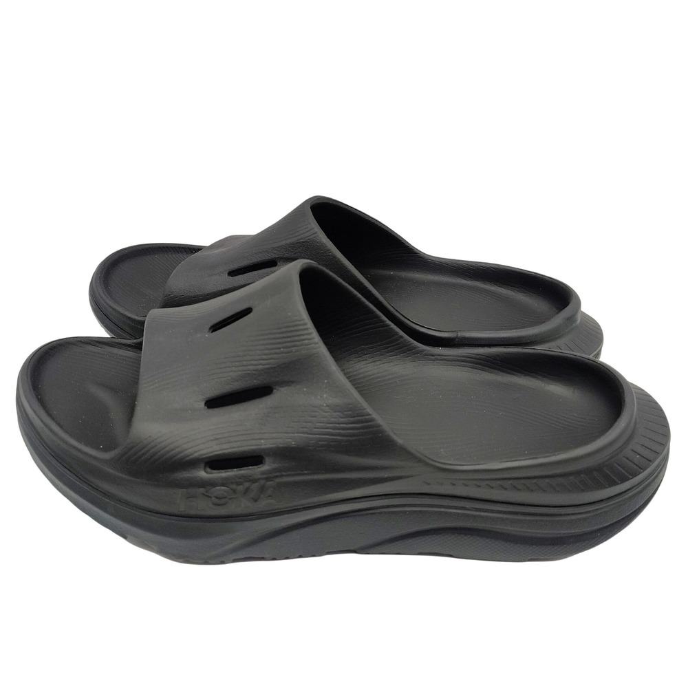 Hoka Ora Recovery Slide 3 Sandals Mens 8 Womens 10 Black Comfort Shoes